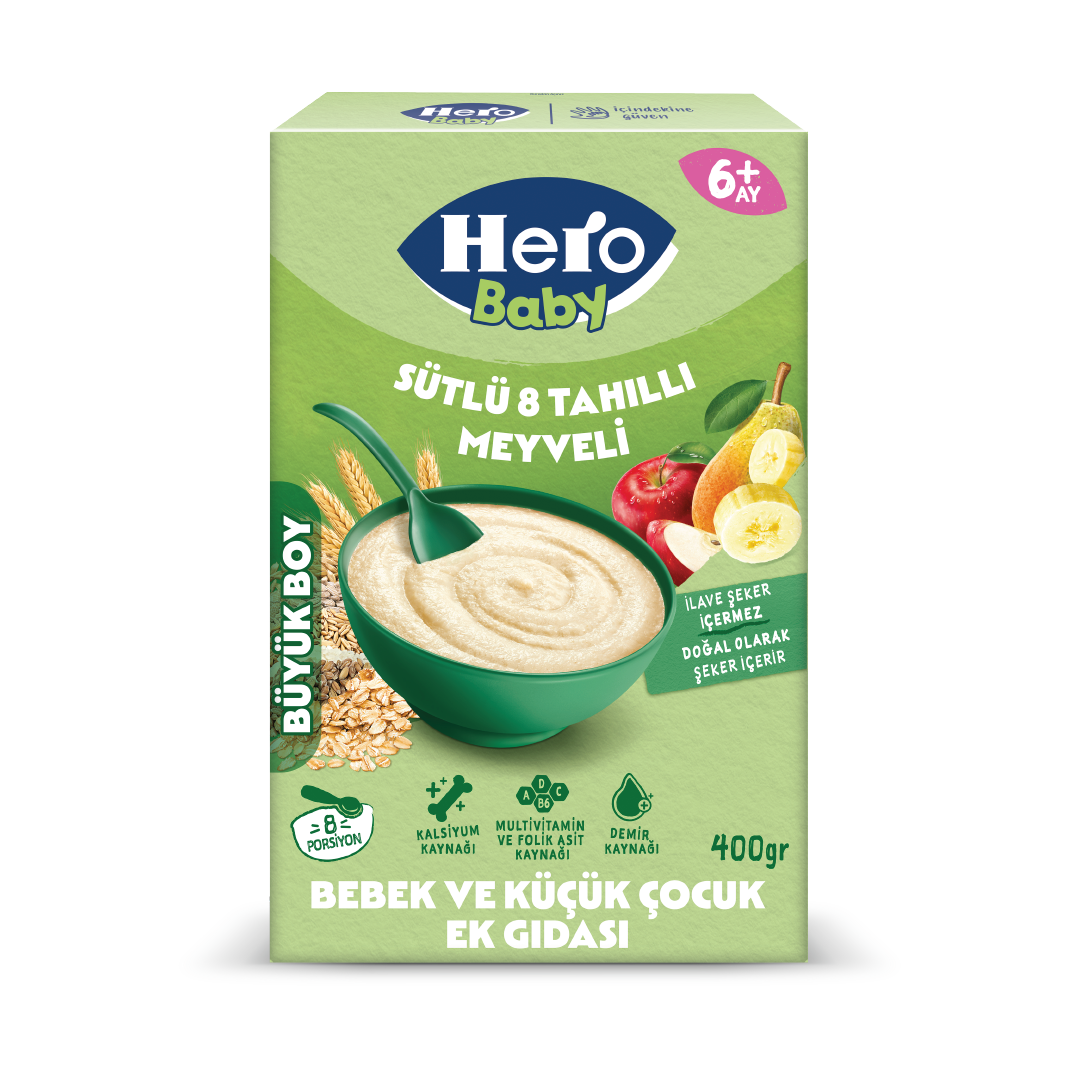 Sütlü 8 Tahıllı Meyveli 400g