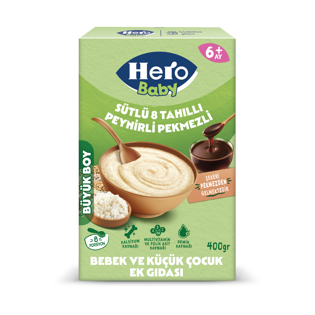 Sütlü 8 Tahıllı Peynirli Pekmezli 400gr