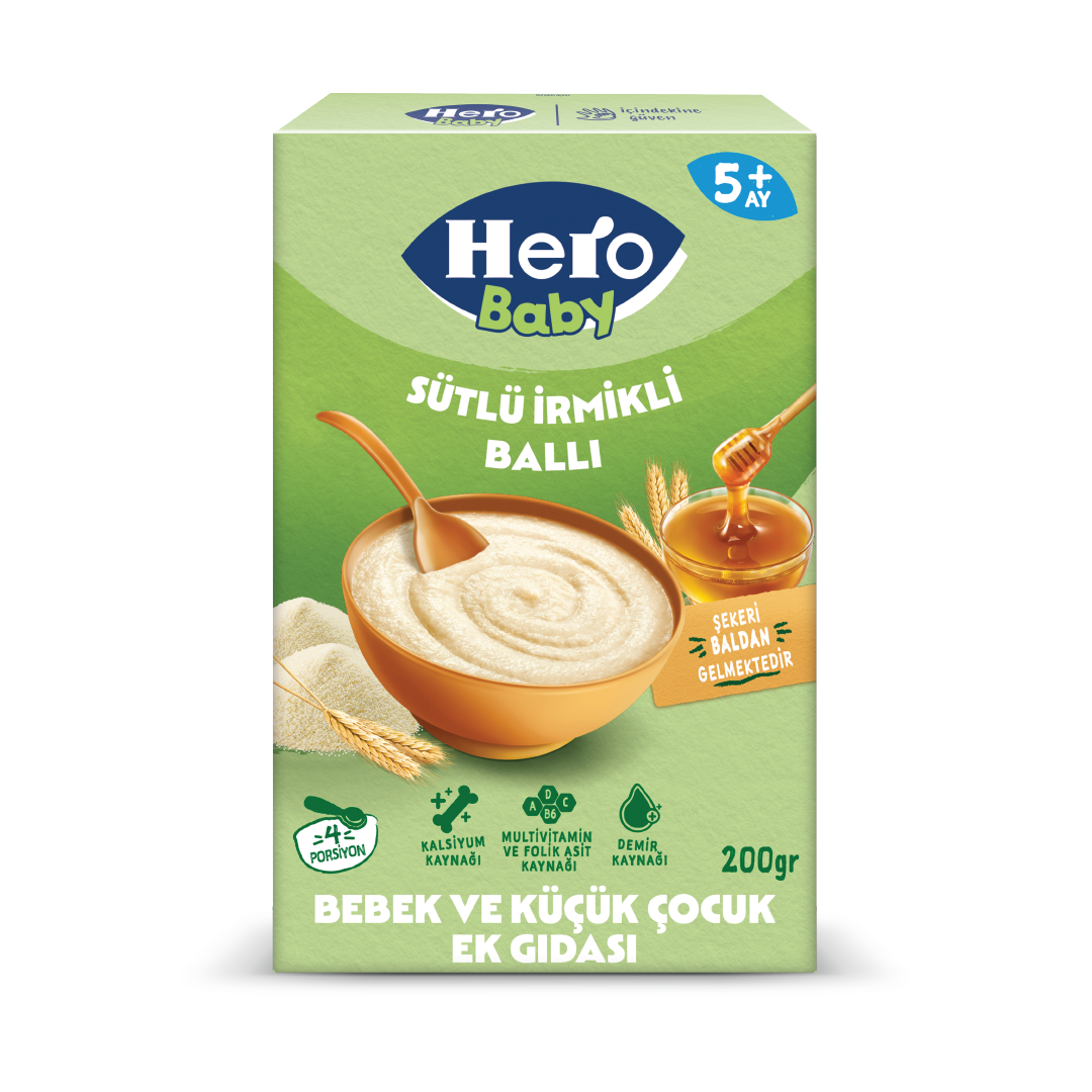 Sütlü Peynirli Pekmezli 8 Tahıllı 200g | Hero Baby Turkey